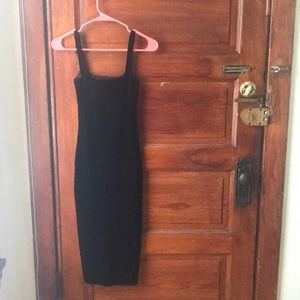 Green Velvet Midi Bodycon dress